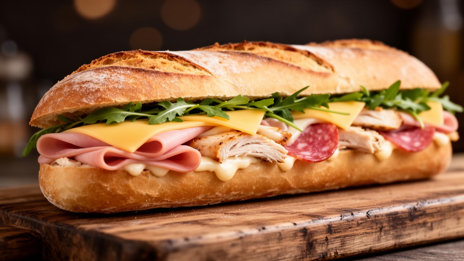 Fresh artisan baguette